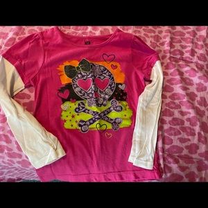 Pink skull Halloween shirt